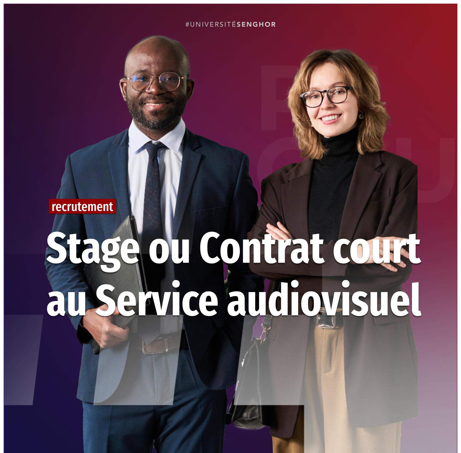 Stage ou Contrat court au Service audiovisuel 